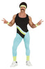 GP79662 – Achtziger Jahre Sporttrainer Retro Look Kostüm – Größe: 52 - 54 (L) – Farbe: Blau