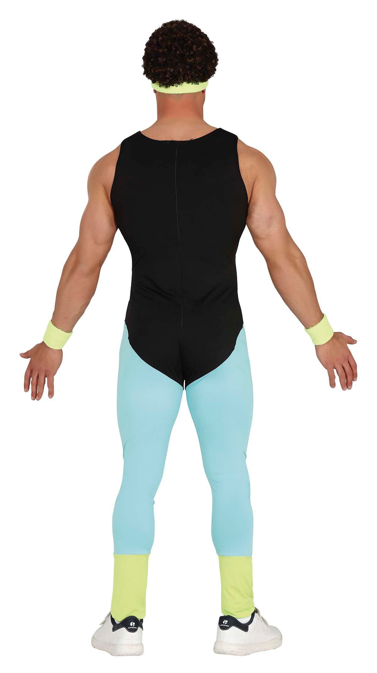 GP79662 – Achtziger Jahre Sporttrainer Retro Look Kostüm – Größe: 52 - 54 (L) – Farbe: Blau