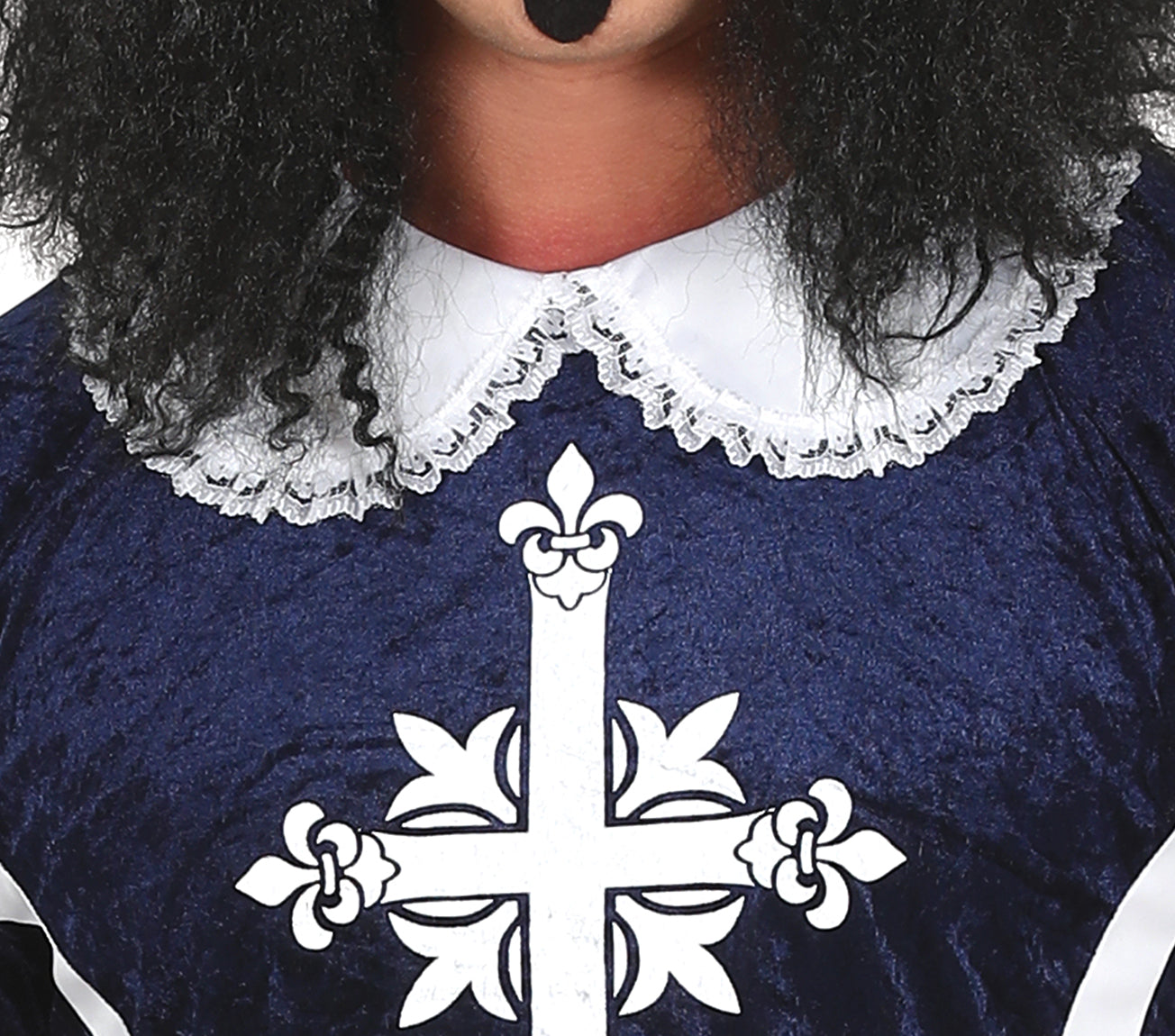 GP79689 – Musketier Karneval Kostüm Historischer Mantel – Größe: 48 - 50 (M) – Farbe: Blau