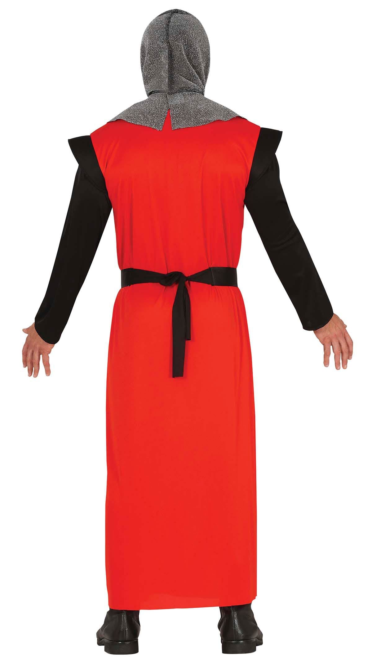 GP79691 – Ritterkostüm Mittelalter Karneval – Größe: 48 - 50 (M) – Farbe: Rot