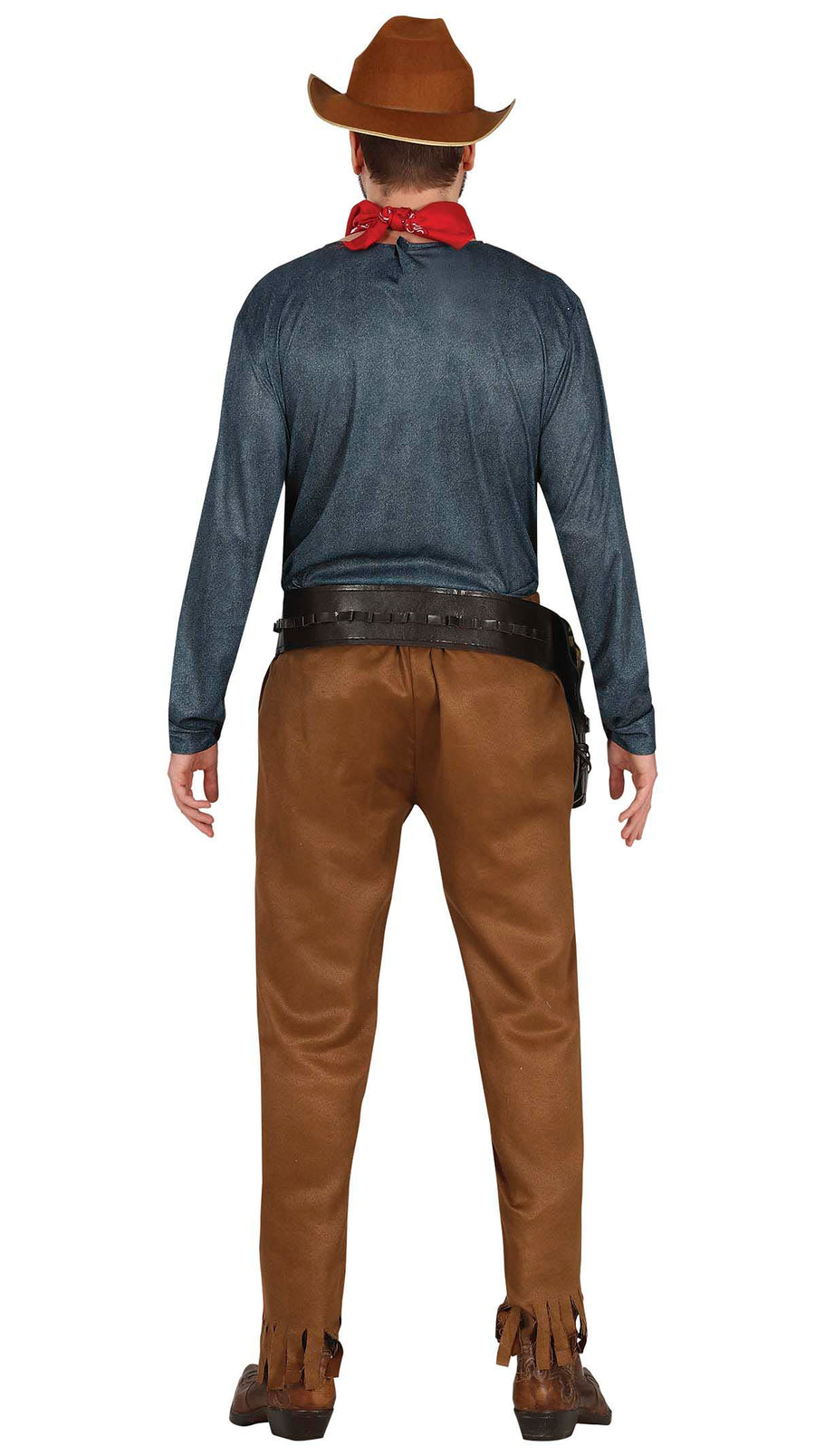 GP79693 – Cowboy Wilde Westen Kostüm Karneval – Größe: 48 - 50 (M), 54 - 56 (XL) – Farbe: Braun, Ansicht 2