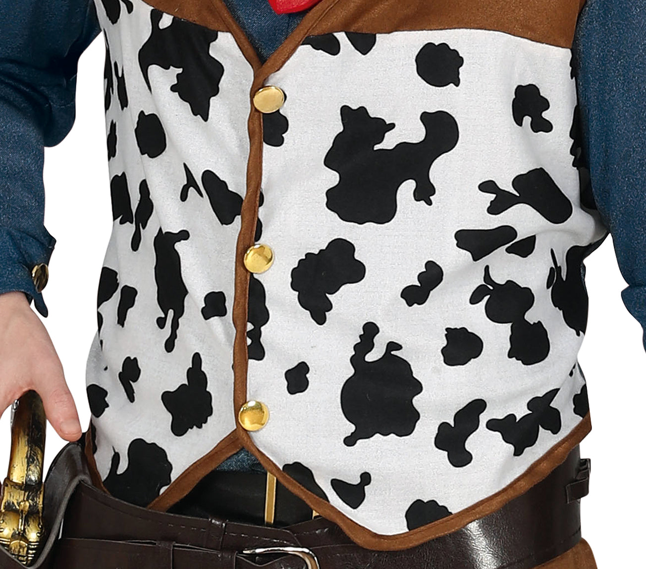 GP79693 – Cowboy Wilde Westen Kostüm Karneval – Größe: 48 - 50 (M), 54 - 56 (XL) – Farbe: Braun