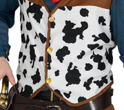 Cowboy Kostüm für Herren mit Kuhflecken Weste, Bild 4