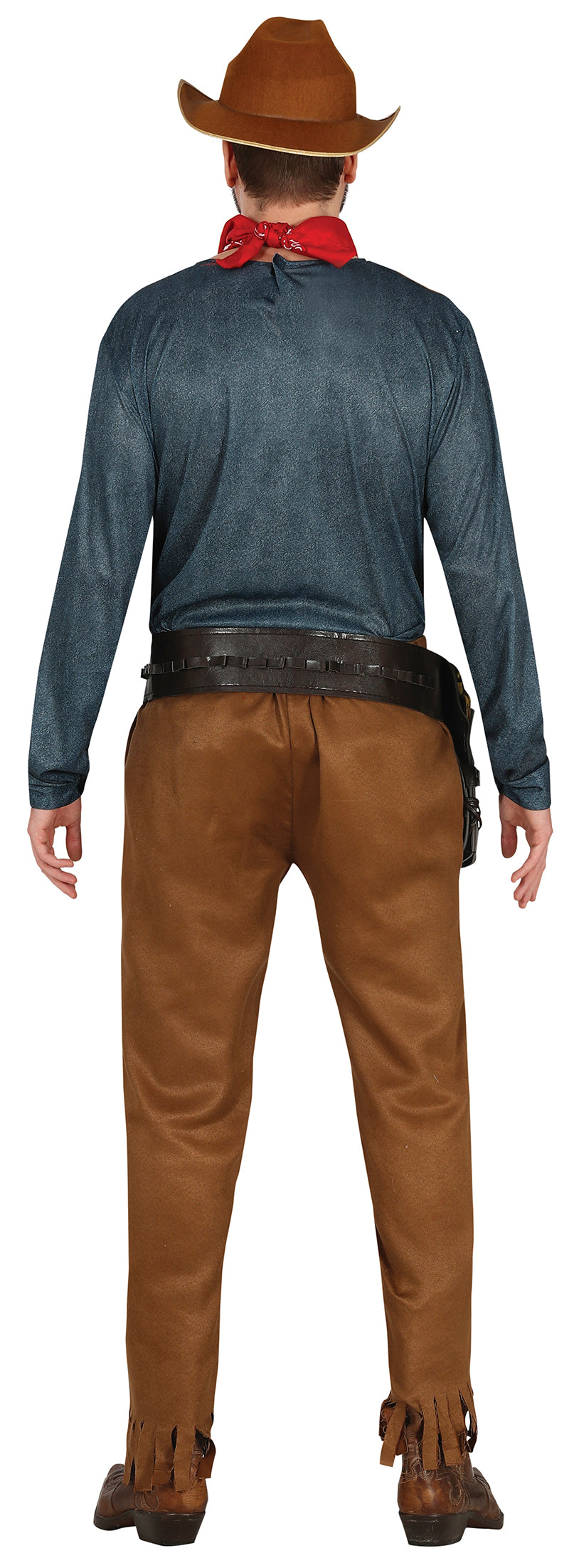 GP79693 – Cowboy Wilde Westen Kostüm Karneval – Größe: 52 - 54 (L), 54 - 56 (XL) – Farbe: Braun