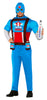 GP79710 – Superheld Blau Rot Kostüm Kapuze – Größe: 48 - 50 (M), 54 - 56 (XL) – Farbe: Blau