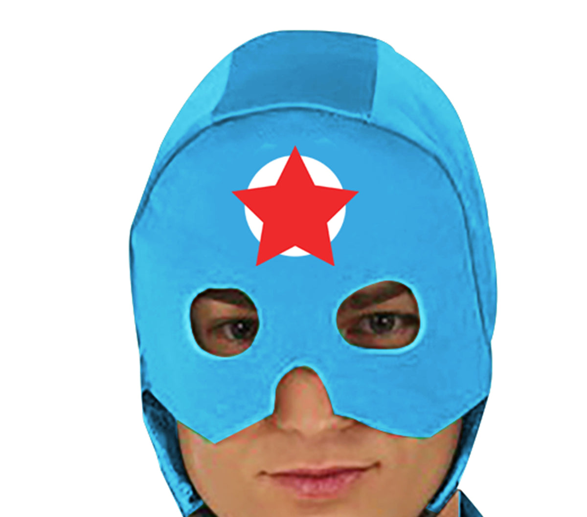 GP79710 – Superheld Blau Rot Kostüm Kapuze – Größe: 48 - 50 (M), 54 - 56 (XL) – Farbe: Blau