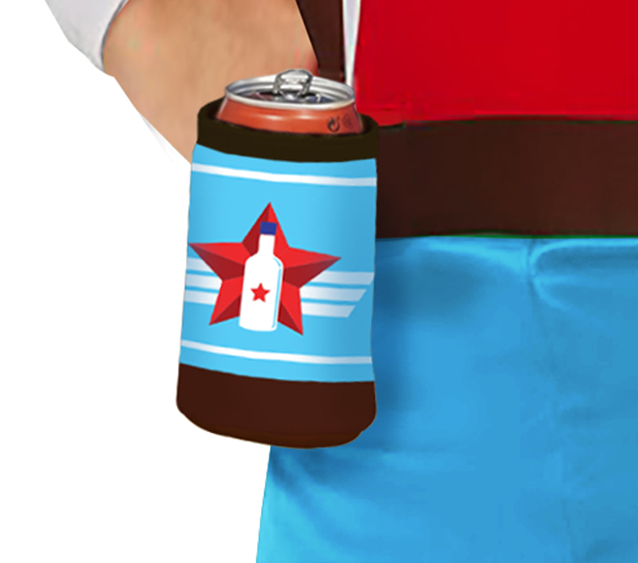 GP79710 – Superheld Blau Rot Kostüm Kapuze – Größe: 48 - 50 (M), 54 - 56 (XL) – Farbe: Blau