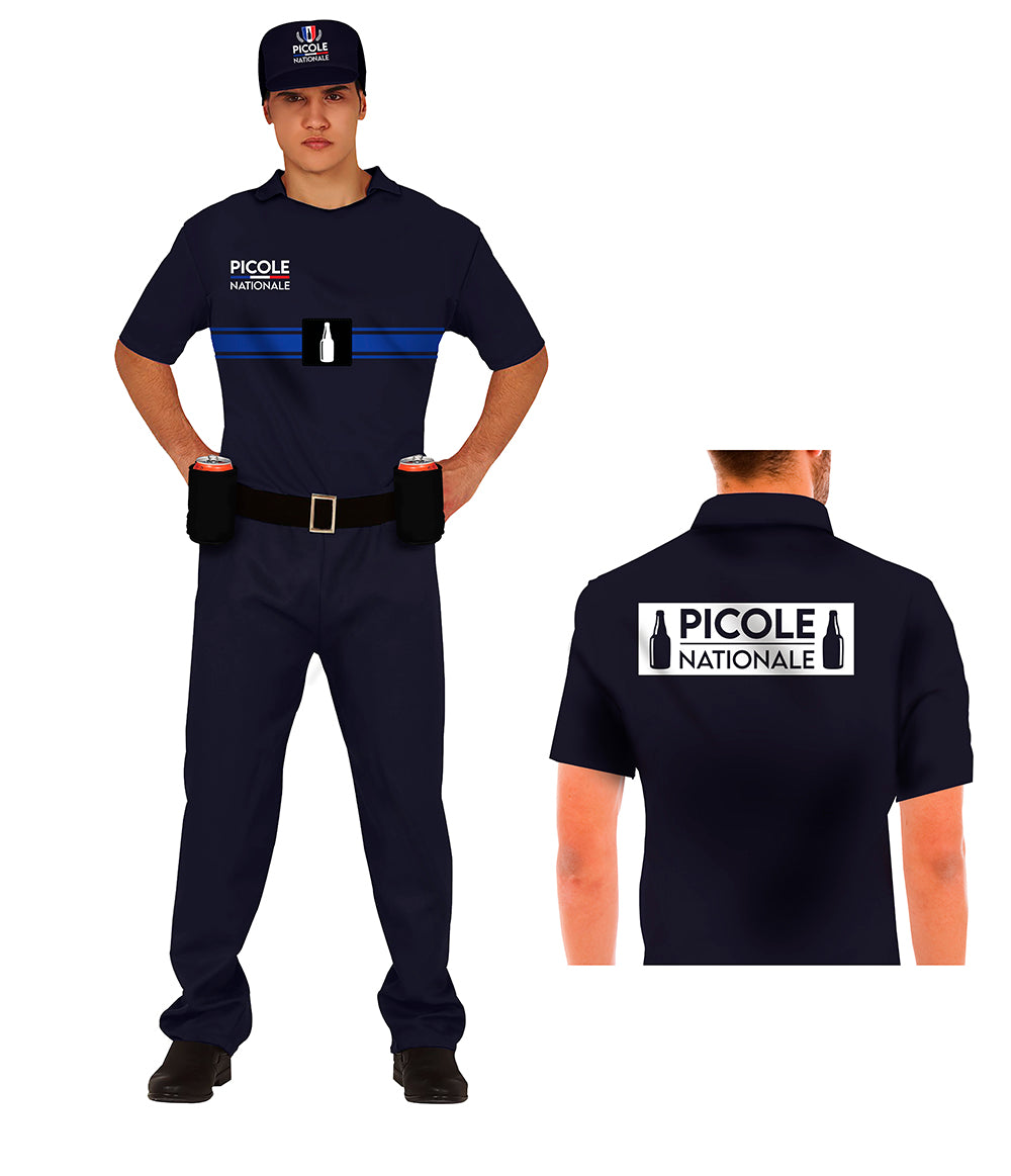 GP79714 – Polizei Karnevalsoutfit Blaue Uniform – Größe: 48 - 50 (M) – Farbe: Blau