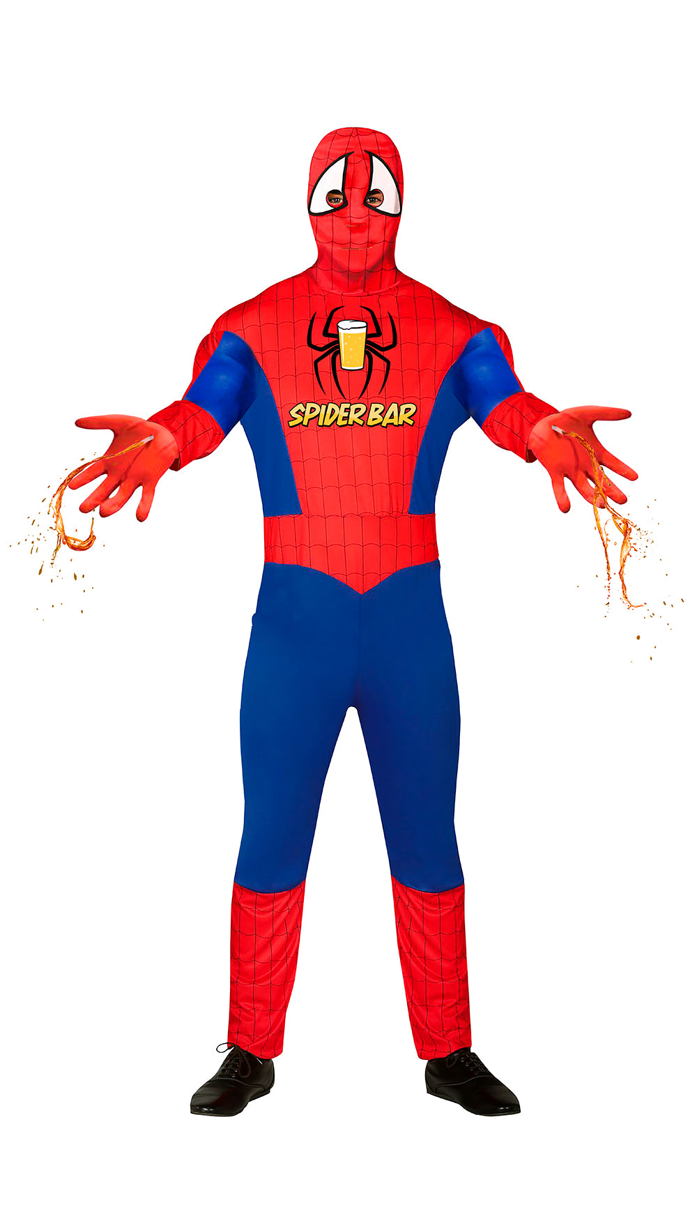 GP79722 – Superhelden Party Abenteuerfigur Kostüm – Größe: 48 - 50 (M) – Farbe: Rot