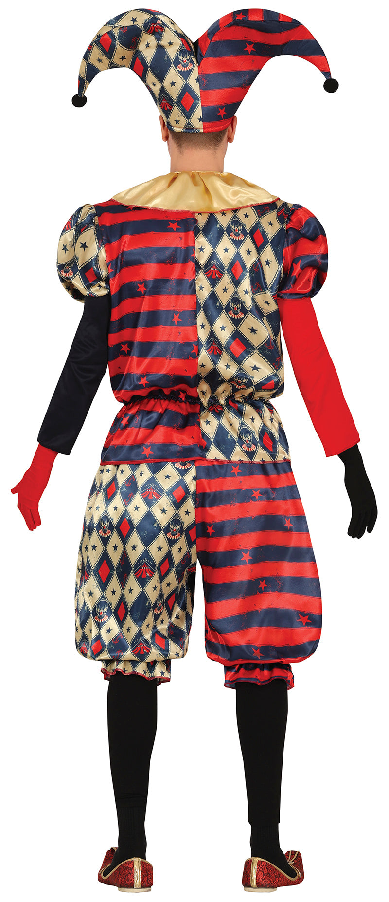 GP79752 – Clown Halloween Kostüm Narrenspaß – Größe: 46 - 48 (S) – Farbe: Schwarz
