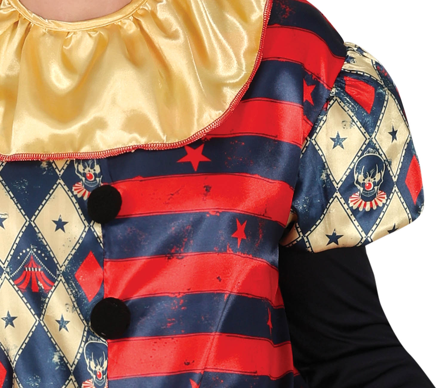 GP79752 – Clown Halloween Kostüm Narrenspaß – Größe: 48 - 50 (M) – Farbe: Schwarz