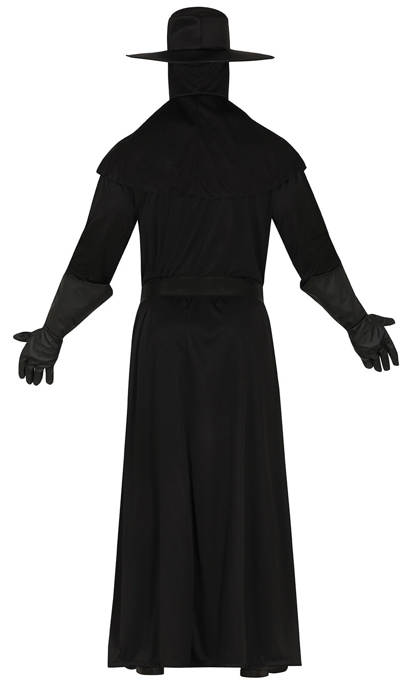 GP79756 – Mittelalter Geisterdoktor Kostüm – Größe: 52 - 54 (L) – Farbe: Schwarz