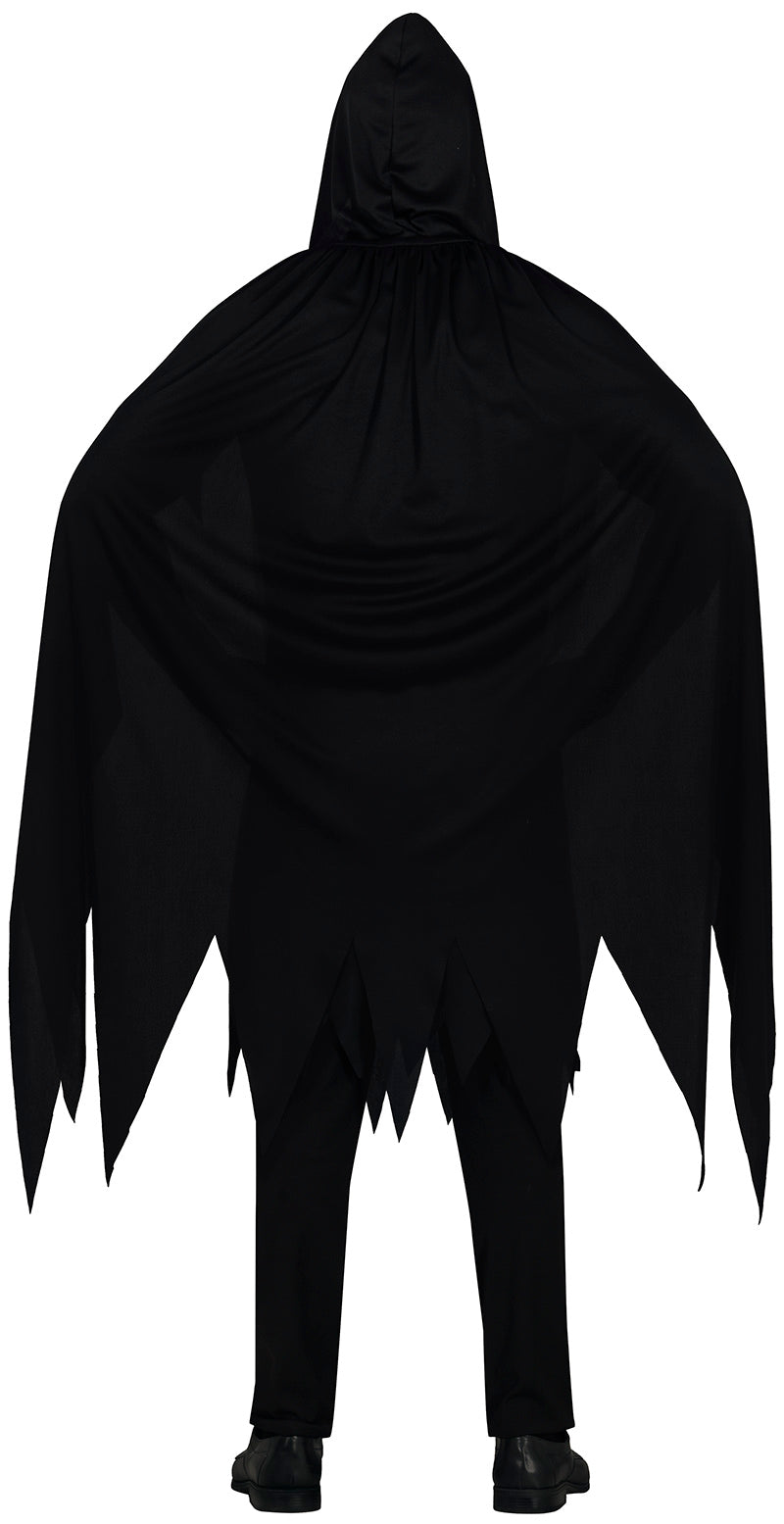 GP79758 – Halloween Sensemann Tunika Mit Kapuze – Größe: 52 - 54 (L) – Farbe: Schwarz