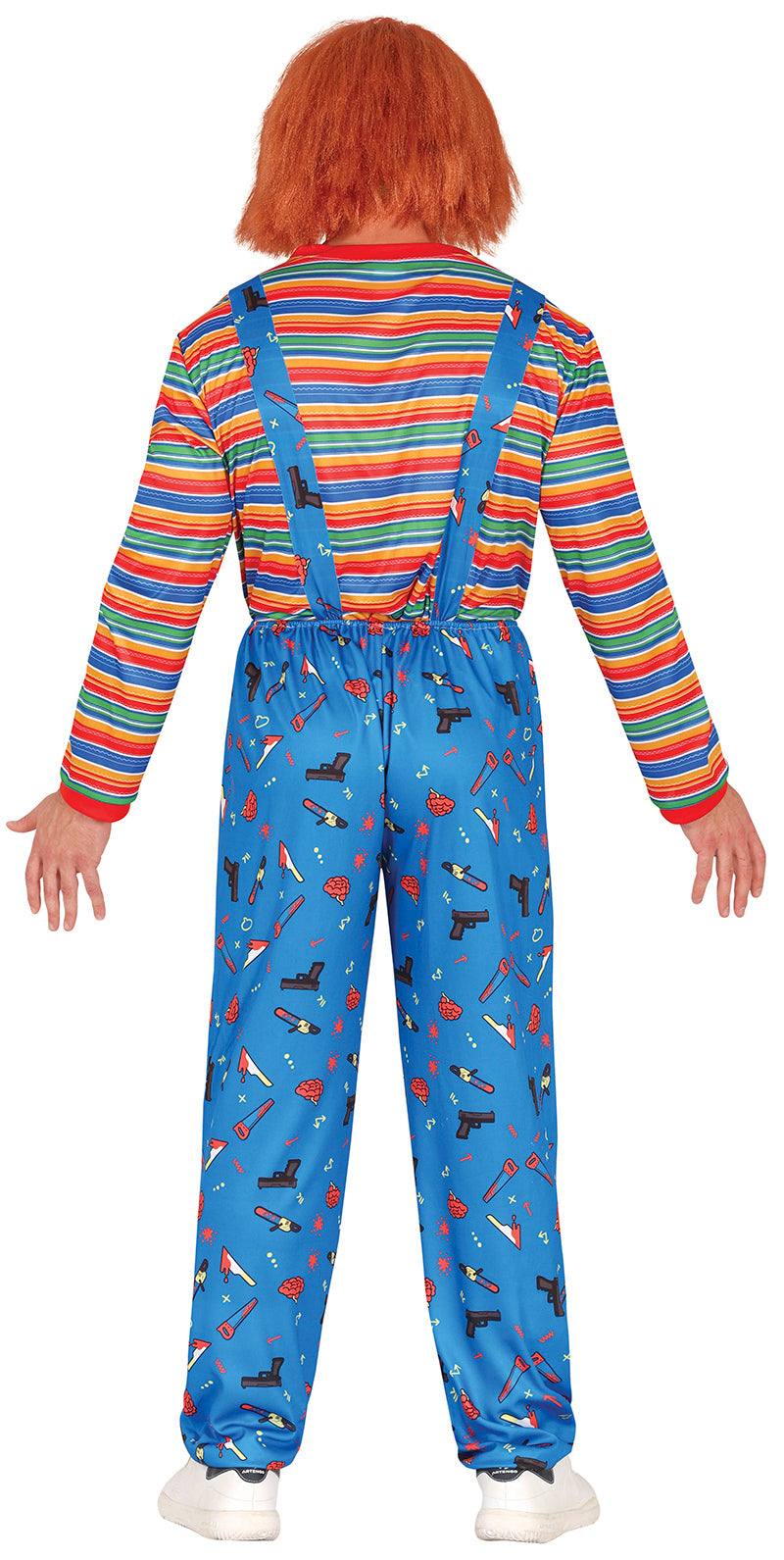 GP79759 – Halloween Puppe Kostüm Psycho Grusel – Größe: 48 - 50 (M) – Farbe: Blau, Ansicht 2