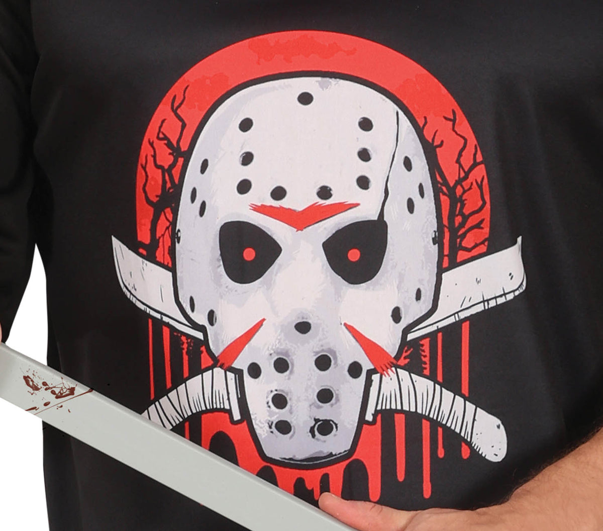 GP79764 – Hockey Horror Outfit Halloween Kostuem – Größe: 48 - 50 (M) – Farbe: Schwarz