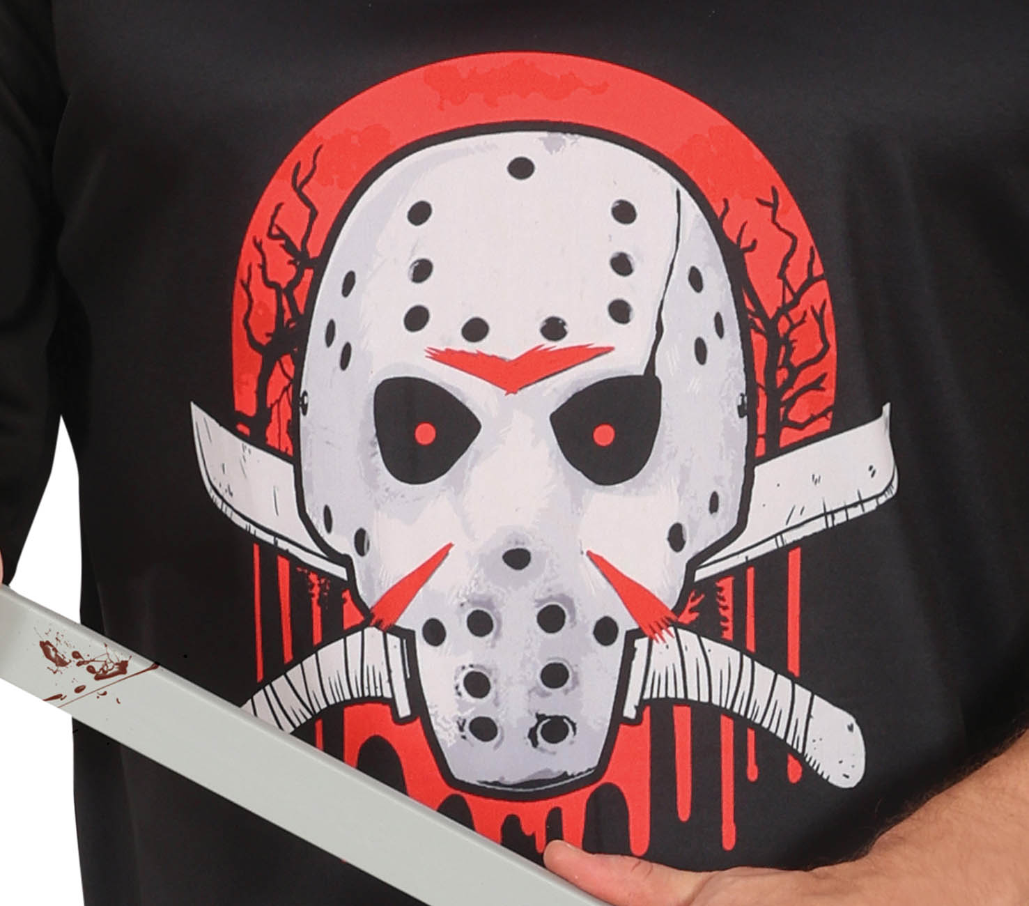 GP79764 – Hockey Horror Outfit Halloween Kostuem – Größe: 52 - 54 (L) – Farbe: Schwarz