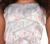 GP79777 – Halloween Braut Zombiekostüm Rot Weiß – Größe: 38 - 40 (M) – Farbe: Weiß