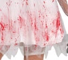 GP79777 – Halloween Braut Zombiekostüm Rot Weiß – Größe: 42 - 44 (L) – Farbe: Weiß