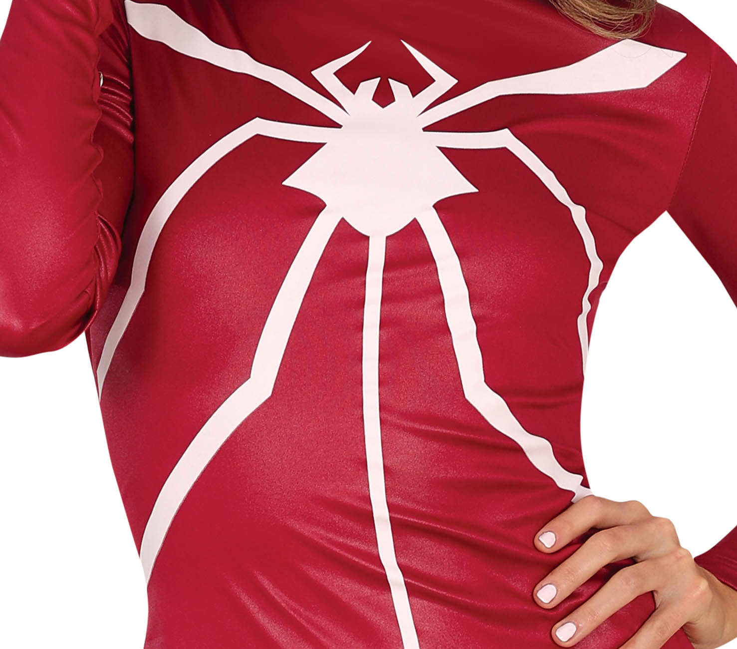 GP79782 – Spinnenheldin Kleid Atemberaubendes Design – Größe: 38 - 40 (M) – Farbe: Rot