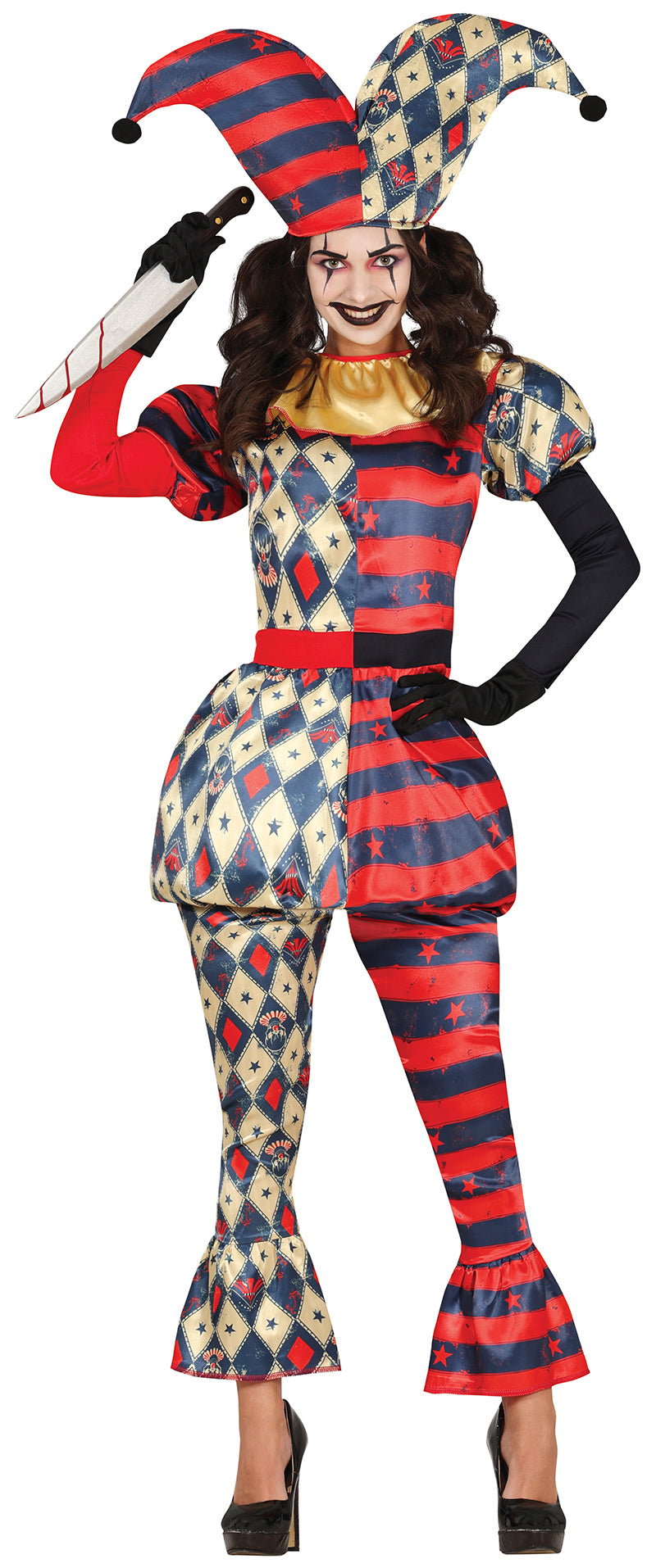 Clown Harlekin Set Kostüm