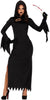 GP79795 – Halloween Mörderische Kapuzenrobe Schwarze – Größe: 38 - 40 (M) – Farbe: Schwarz