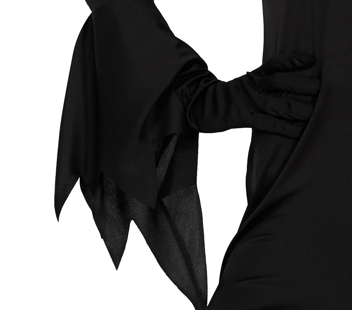 GP79795 – Halloween Mörderische Kapuzenrobe Schwarze – Größe: 38 - 40 (M) – Farbe: Schwarz