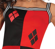 Harlekin Cheerleader Kleid für Damen rot schwarz, Bild 3