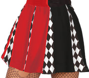 Harlekin Cheerleader Kleid für Damen rot schwarz, Bild 8