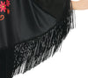 GP79803 – Mexikanischer Halloween Poncho – Größe: 38 - 40 (M) – Farbe: Schwarz