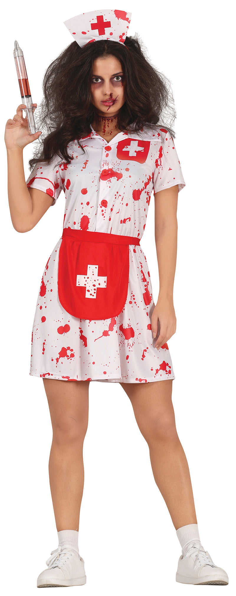 GP79804 – Zombie Krankenschwester Kostüm – Größe: 42 - 44 (L) – Farbe: Weiß