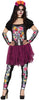 GP79808 – Mexiko Halloween Skelett Gewand – Größe: 36 - 38 (S) – Farbe: Schwarz