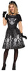 GP79814 – Halloween Gothic Tänzerin Kostüm Kleid – Größe: 38 - 40 (M) – Farbe: Schwarz