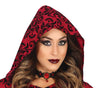 GP79819 – Magierin Halloween Gewand Rot Schwarz – Größe: 36 - 38 (S) – Farbe: Rot