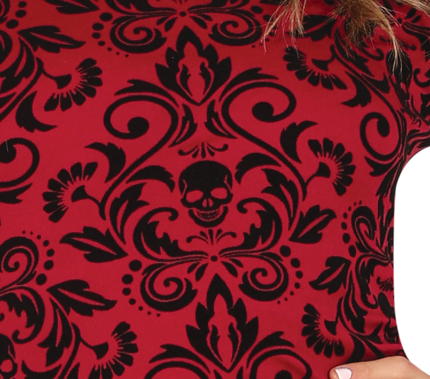 GP79819 – Magierin Halloween Gewand Rot Schwarz – Größe: 36 - 38 (S) – Farbe: Rot