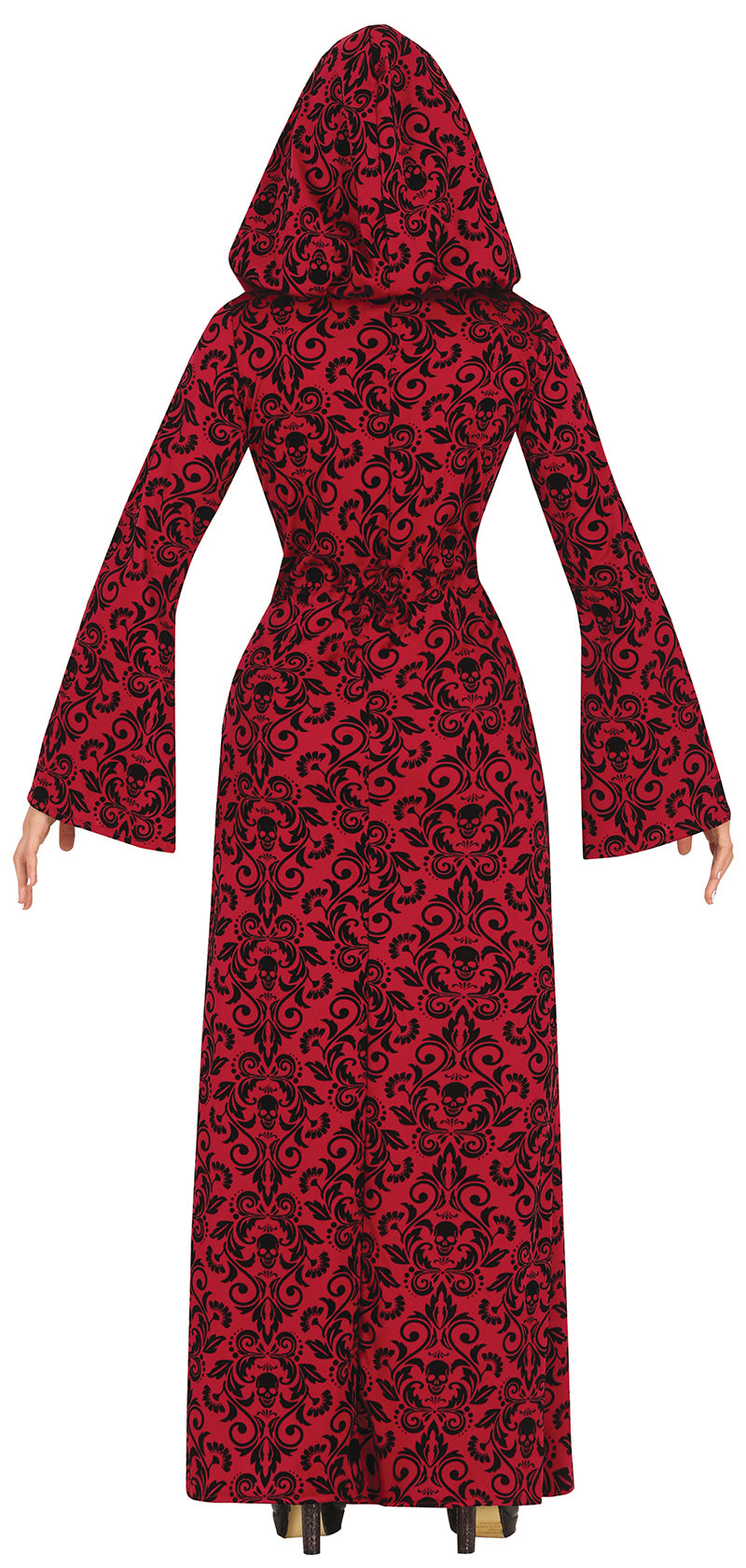 GP79819 – Magierin Halloween Gewand Rot Schwarz – Größe: 42 - 44 (L) – Farbe: Rot