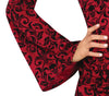 GP79819 – Magierin Halloween Gewand Rot Schwarz – Größe: 42 - 44 (L) – Farbe: Rot