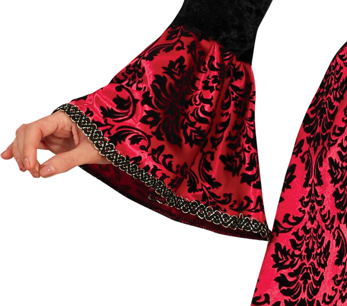 GP79825 – Vampir Halloween Kleid Gotische Königin – Größe: 38 - 40 (M) – Farbe: Rot