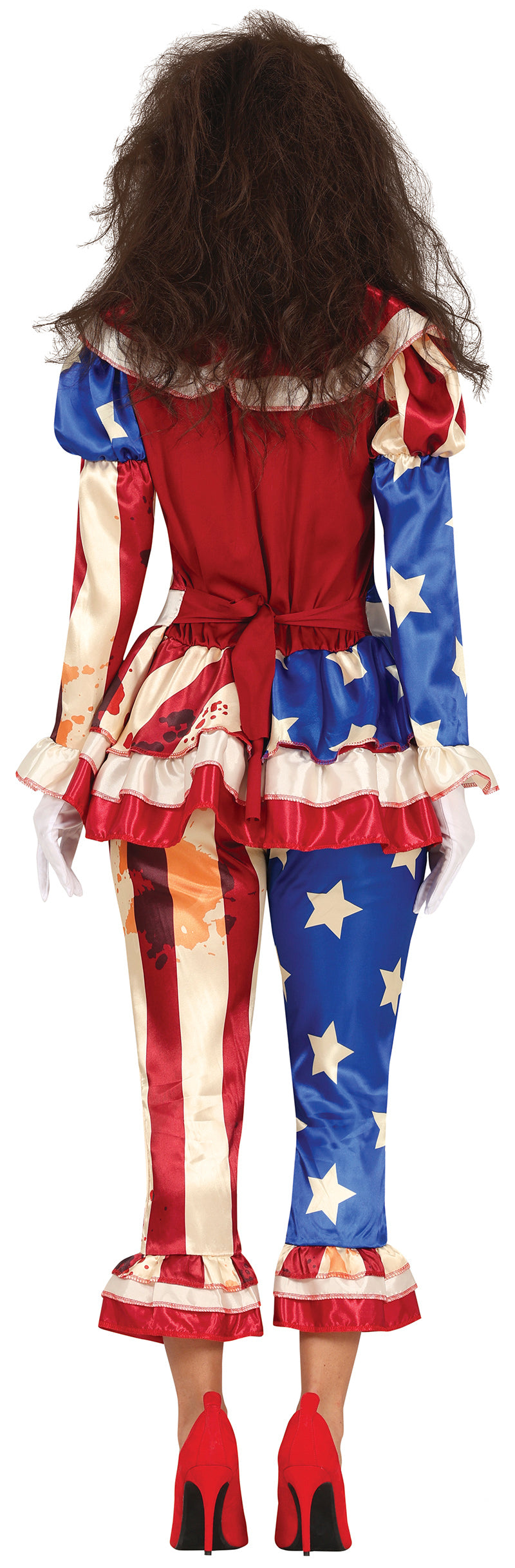 GP79836 – Clown Amerika Halloween Kostüm Gruselig – Größe: 38 - 40 (M) – Farbe: Blau