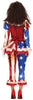 GP79836 – Clown Amerika Halloween Kostüm Gruselig – Größe: 38 - 40 (M) – Farbe: Blau