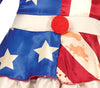 GP79836 – Clown Amerika Halloween Kostüm Gruselig – Größe: 38 - 40 (M) – Farbe: Blau