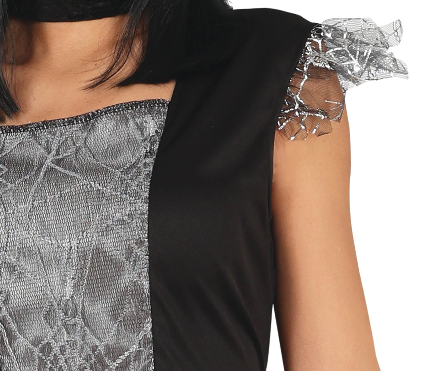 GP79844 – Hexe Halloween Kostüm Grau Zauberhafte – Größe: 38 - 40 (M) – Farbe: Schwarz