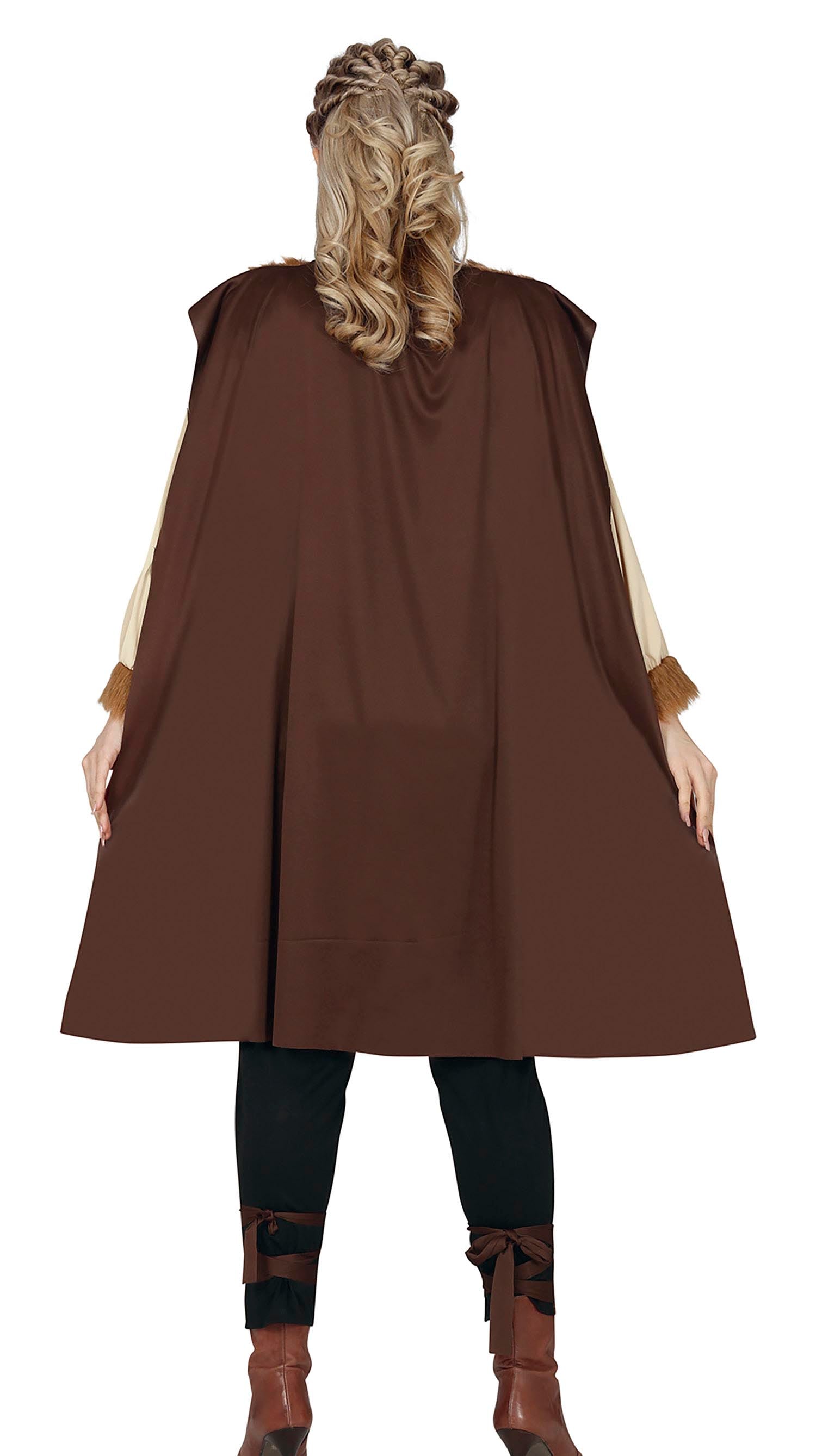 GP79195 – Wikinger Krieger Kostüm Mantel Tunika – Größe: 44 - 46 (XL) – Farbe: Braun