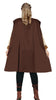 GP79195 – Wikinger Krieger Kostüm Mantel Tunika – Größe: 44 - 46 (XL) – Farbe: Braun