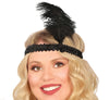 GP79218 – Charleston Glanz Kleid Feder – Größe: 44 - 46 (XL) – Farbe: Schwarz