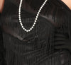 GP79218 – Charleston Glanz Kleid Feder – Größe: 44 - 46 (XL) – Farbe: Schwarz