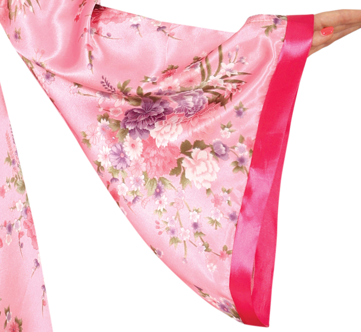 GP79375 – Asien Tradition Japan Kimono Kostüm – Größe: 44 - 46 (XL) – Farbe: Pink