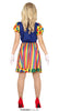 GP79393 – Clown Kostüm Karneval Buntkleid – Größe: 36 - 38 (S), 44 - 46 (XL) – Farbe: Mehrfarbig