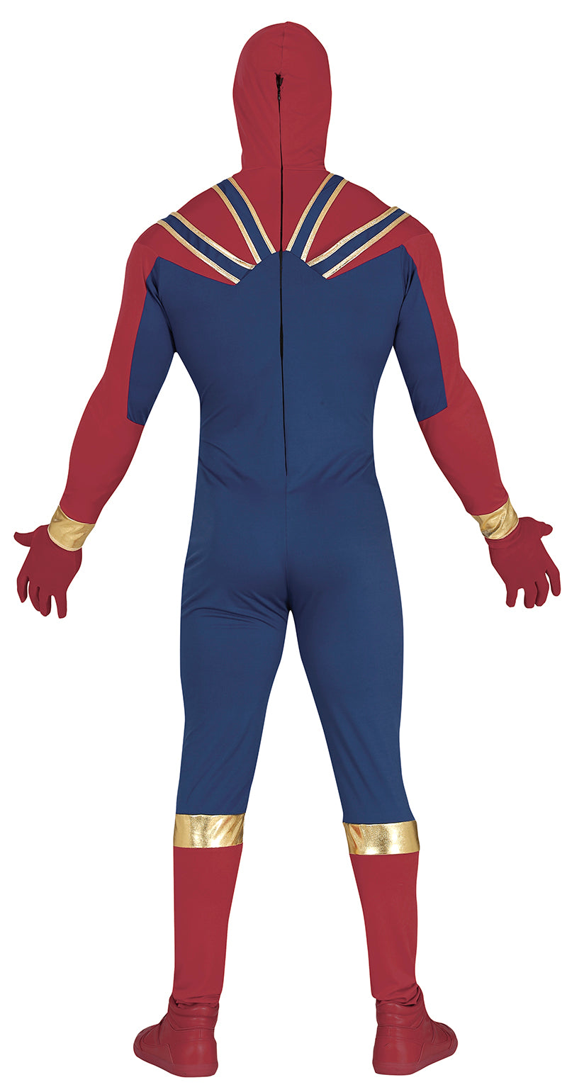 GP79618 – Superheld Abenteuerfigur Kostüm Overall – Größe: 46 - 48 (S) – Farbe: Rot