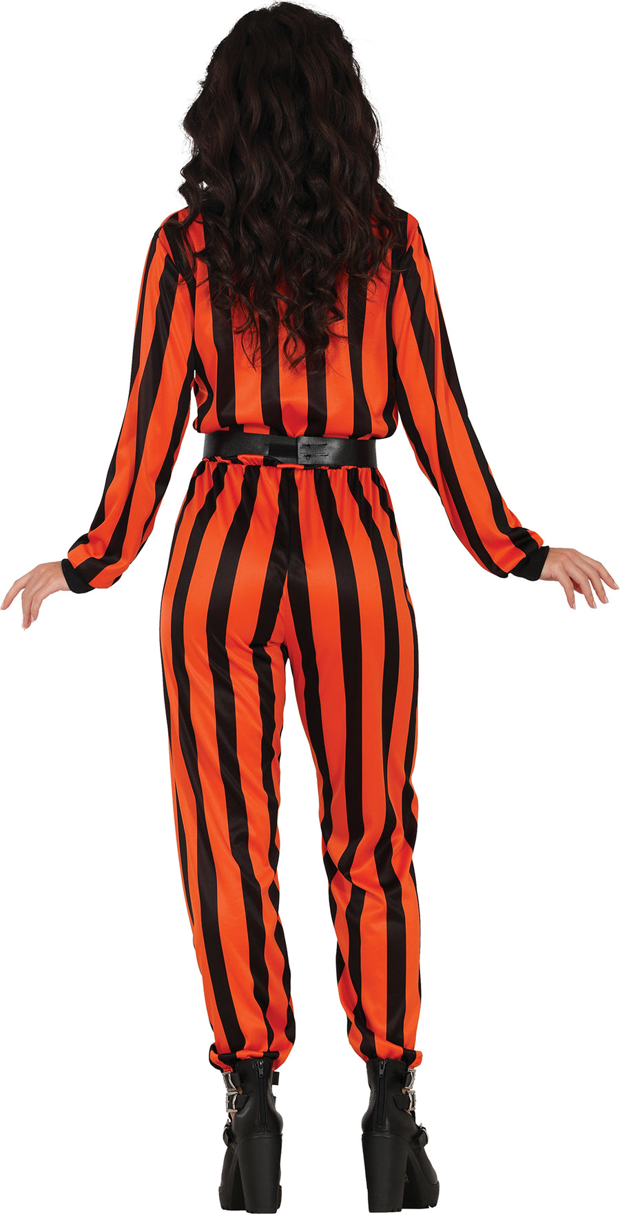 GP79905 – Clown Zirkus Spaß Halloween Kostüm Spaßiges – Größe: 38 - 40 (M), 42 - 44 (L) – Farbe: Orange / Schwarz, Ansicht 2