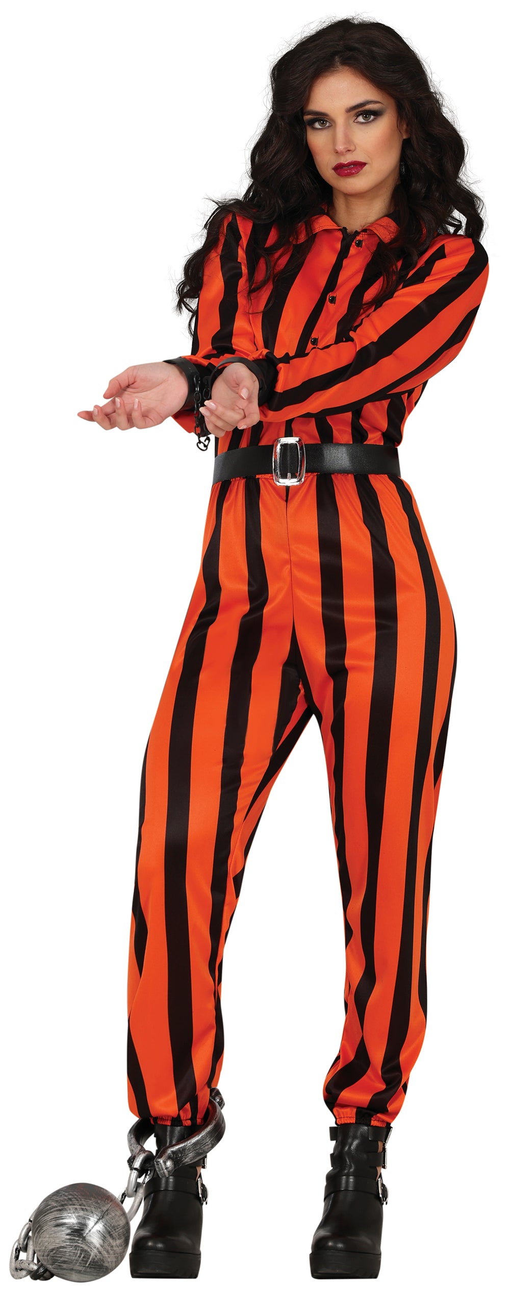 GP79905 – Clown Zirkus Spaß Halloween Kostüm Spaßiges – Größe: 38 - 40 (M), 42 - 44 (L) – Farbe: Orange / Schwarz